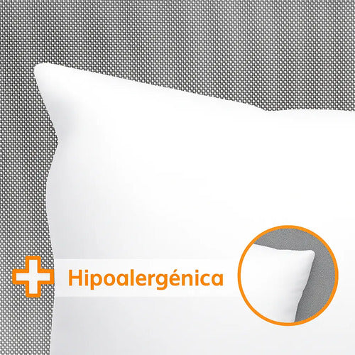 Almohada 100%poliéster hipoalergénica antiácaro cama sommier blanco