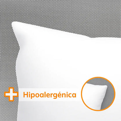 Almohada 100%poliéster hipoalergénica antiácaro cama sommier blanco