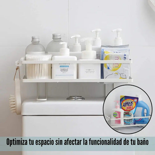 Organizador Adhesivo Metal Cocina Baño Con Ganchos