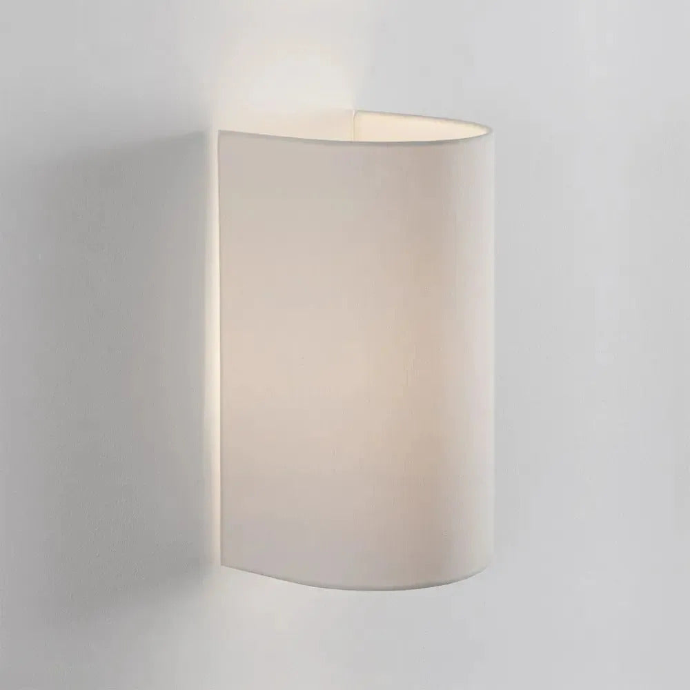 Aplique pantalla de pared tela rustico nórdico iluminación blanco