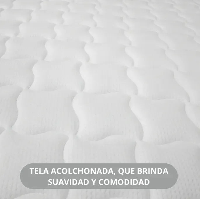 Colchón espuma 2 plazas Emily 17 alta densidad + 2 almohadas