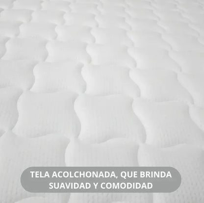 Colchón espuma 2 plazas Emily 17 alta densidad + 2 almohadas