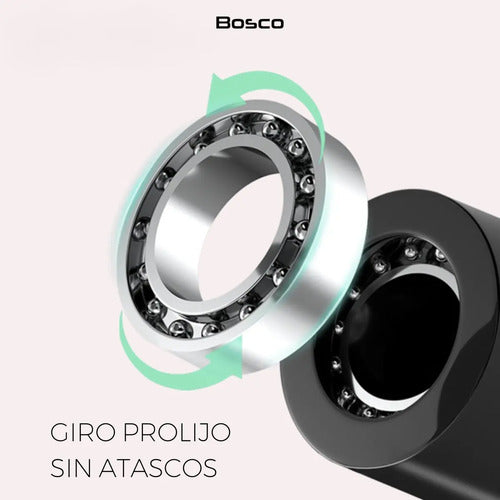 Cuerda De Saltar Metal Bosco Cardio Gym Negro