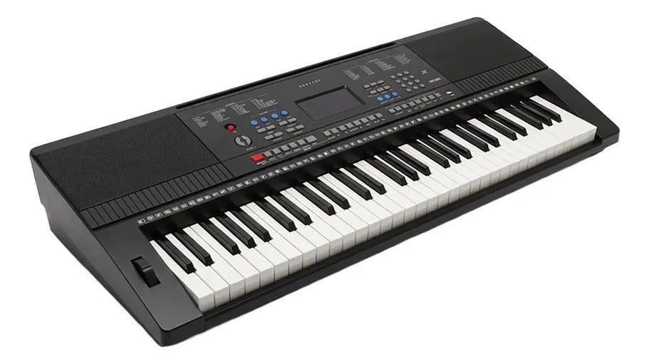 Órgano piano teclado electrónico 61 teclas USB pantalla LED negro