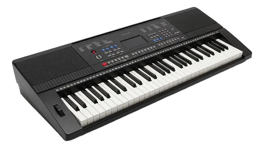 Órgano piano teclado electrónico 61 teclas USB pantalla LED negro