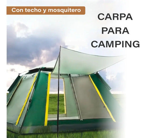 Carpa Camping Iglu Con Techo Y Mosquitero 2m Verde Oscuro