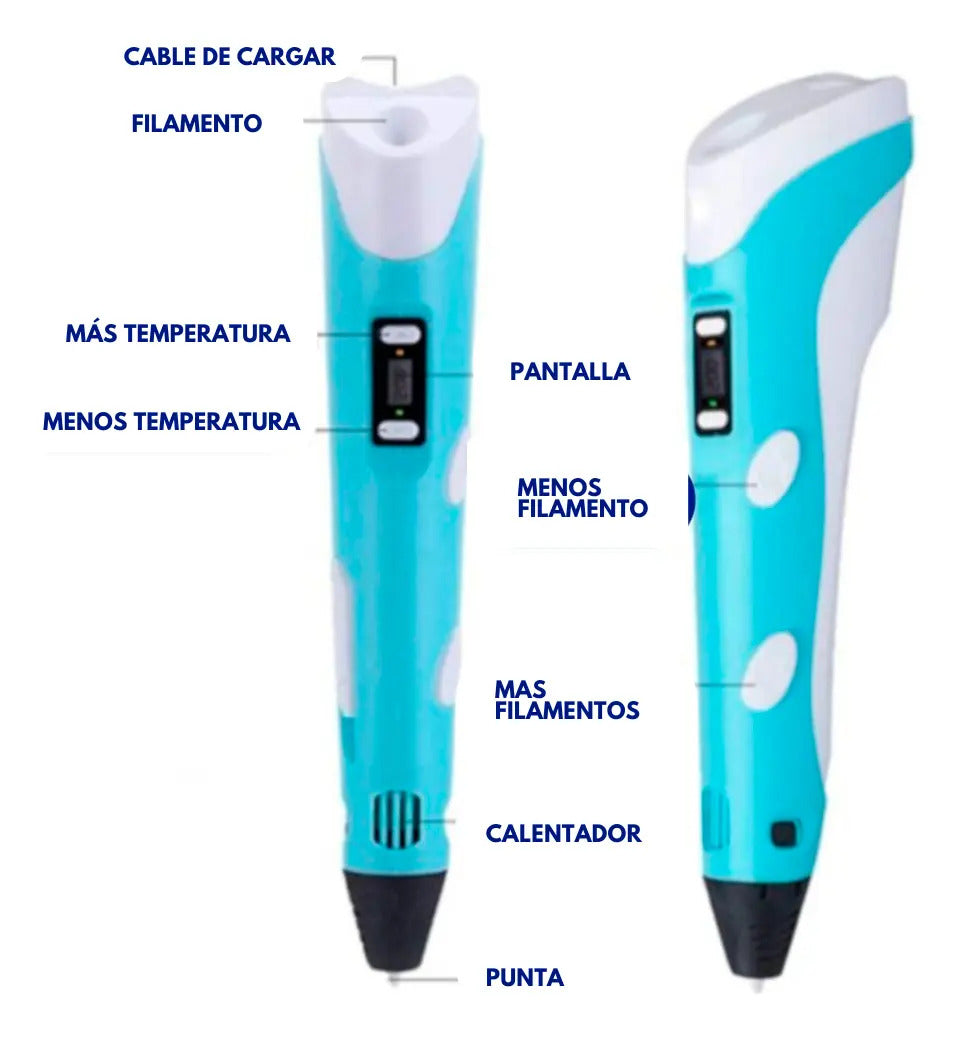 Lápiz 3d impresora 3d + filamento caneta 3d