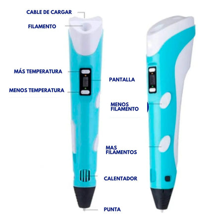 Lápiz 3d impresora 3d + filamento caneta 3d