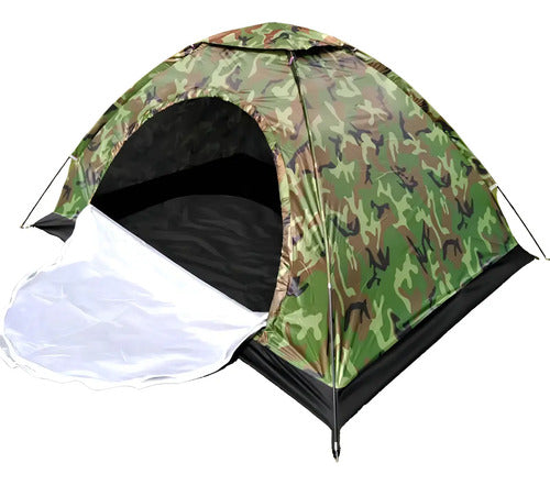 Carpa Iglú Outter 2 Personas Verde Oscuro C/ Mosquitero Camping