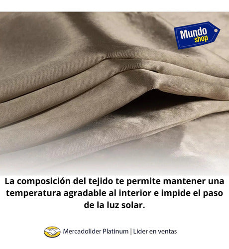 Cortinas Blackout 2 Paños 220cm X 140cm Satinado Calidad