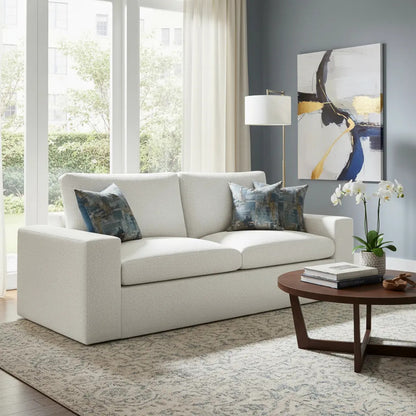 Sillón sofá living 2 cuerpos Litus compactado en caja beige