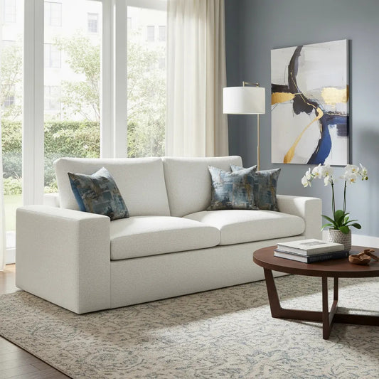 Sillón sofá living 2 cuerpos Litus compactado en caja beige