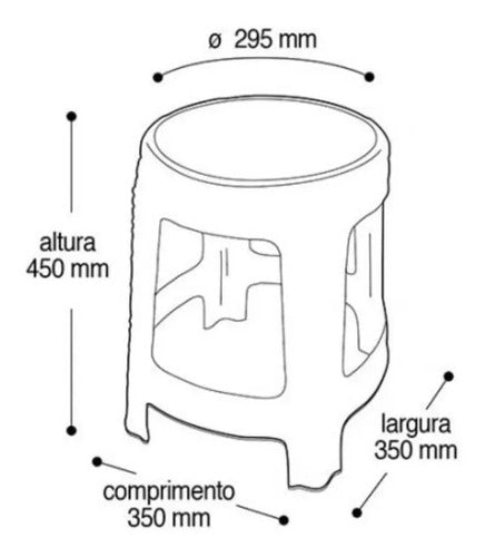 Banco Banqueta Taburete Simil Rattan Plástico Silla Calidad Gris