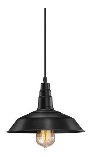 Lampara colgante de techo vintage x2 unidades 36cm negro