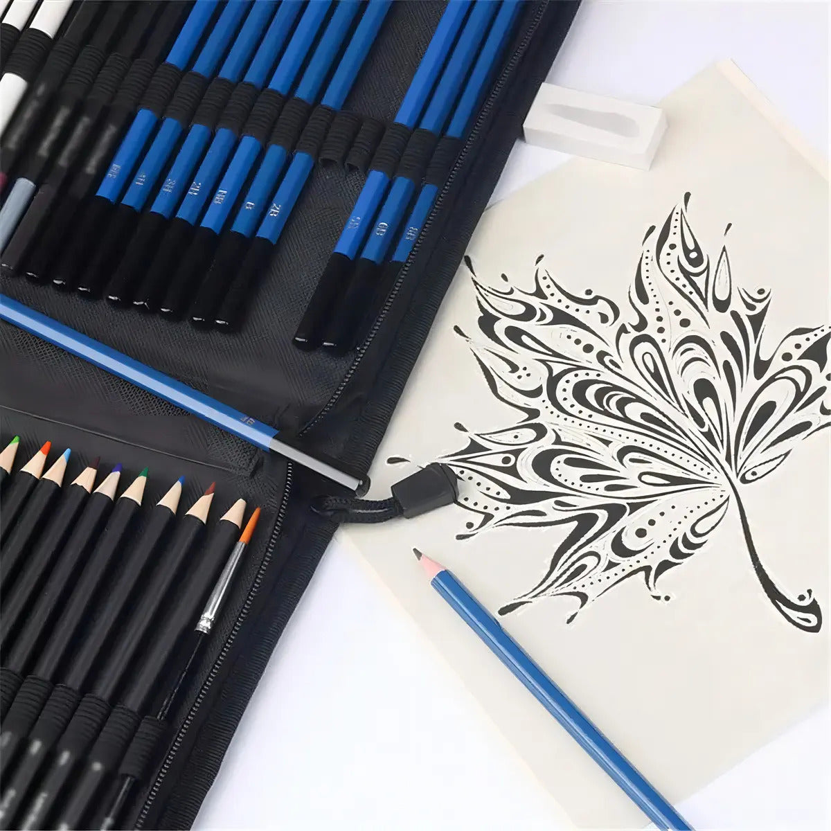 Kit dibujo técnico Piccoly 72 piezas con estuche