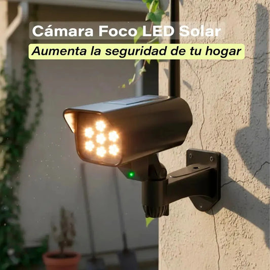 Camara de seguridad foco LED aplique pared simulador sensor negro