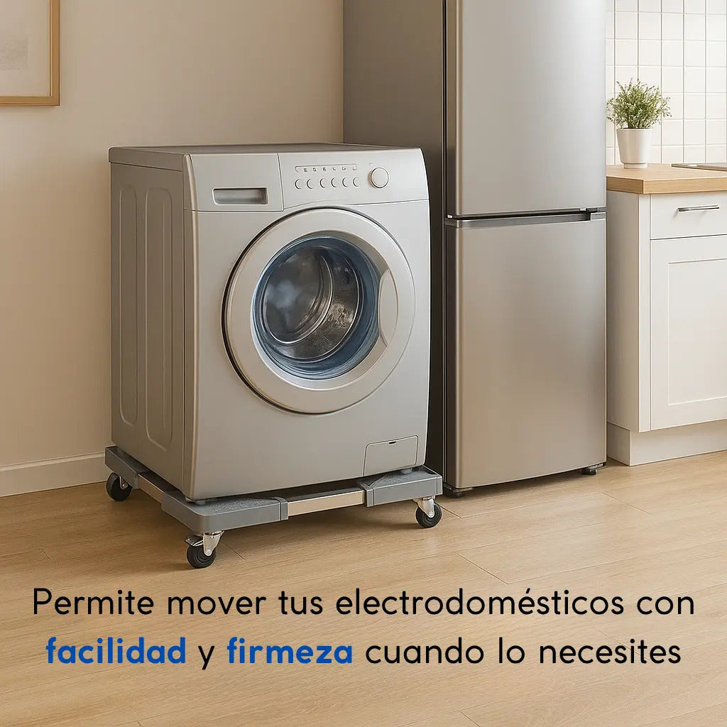Base móvil ajustable con rueda para electrodomésticos