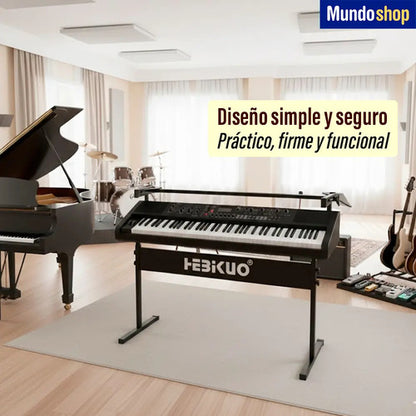 Soporte Para Organo Teclado Simple Negro