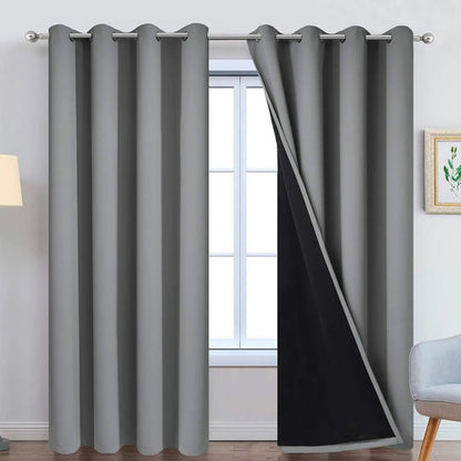 Cortinas Blackout 2 Paños 220cm X 140cm Satinado Calidad