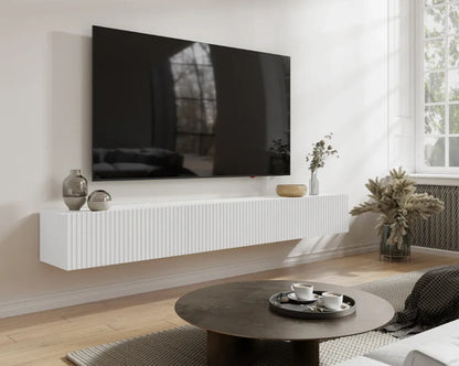 Rack Tv Modular 50 Pulgadas Estilo Minimalista 3 Puertas Blanco