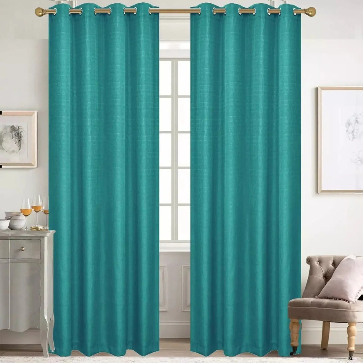 Cortinas Blackout 2 Paños 220cm X 140cm Satinado Calidad