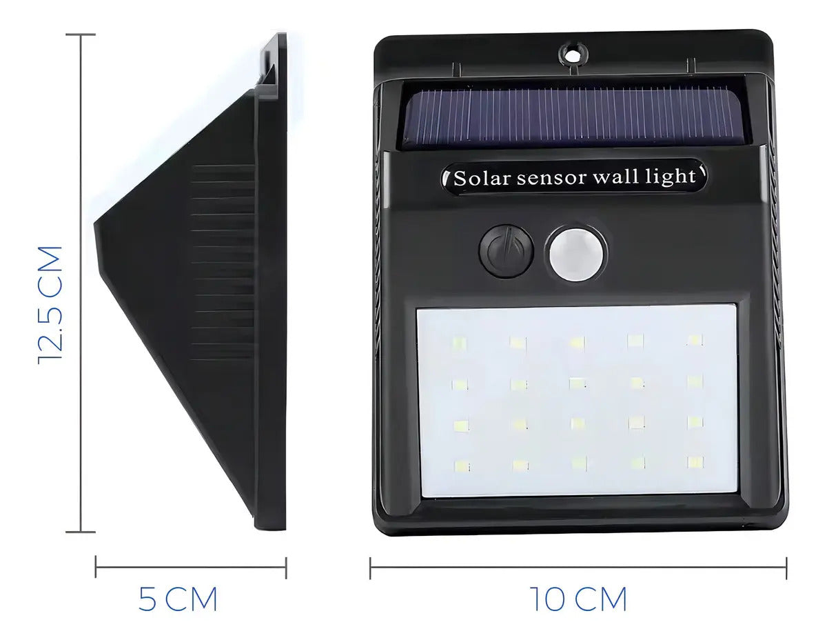 Pack x10 focos solares LED exterior con sensor luz fria