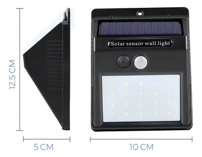 Pack x10 focos solares LED exterior con sensor luz fria