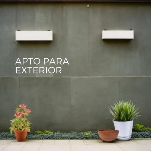 Aplique De Pared Foco Interior Exterior Monrovia Bosco Color Blanco
