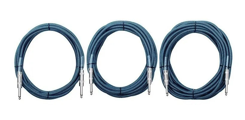 Cable plug 3 metros profesional instrumento guitarra bajo