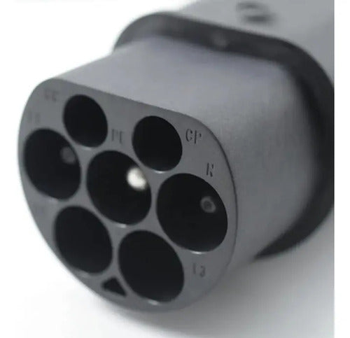 Cargador Adaptador De Carga 7kw Tipo 2 Para Auto Eléctrico Negro