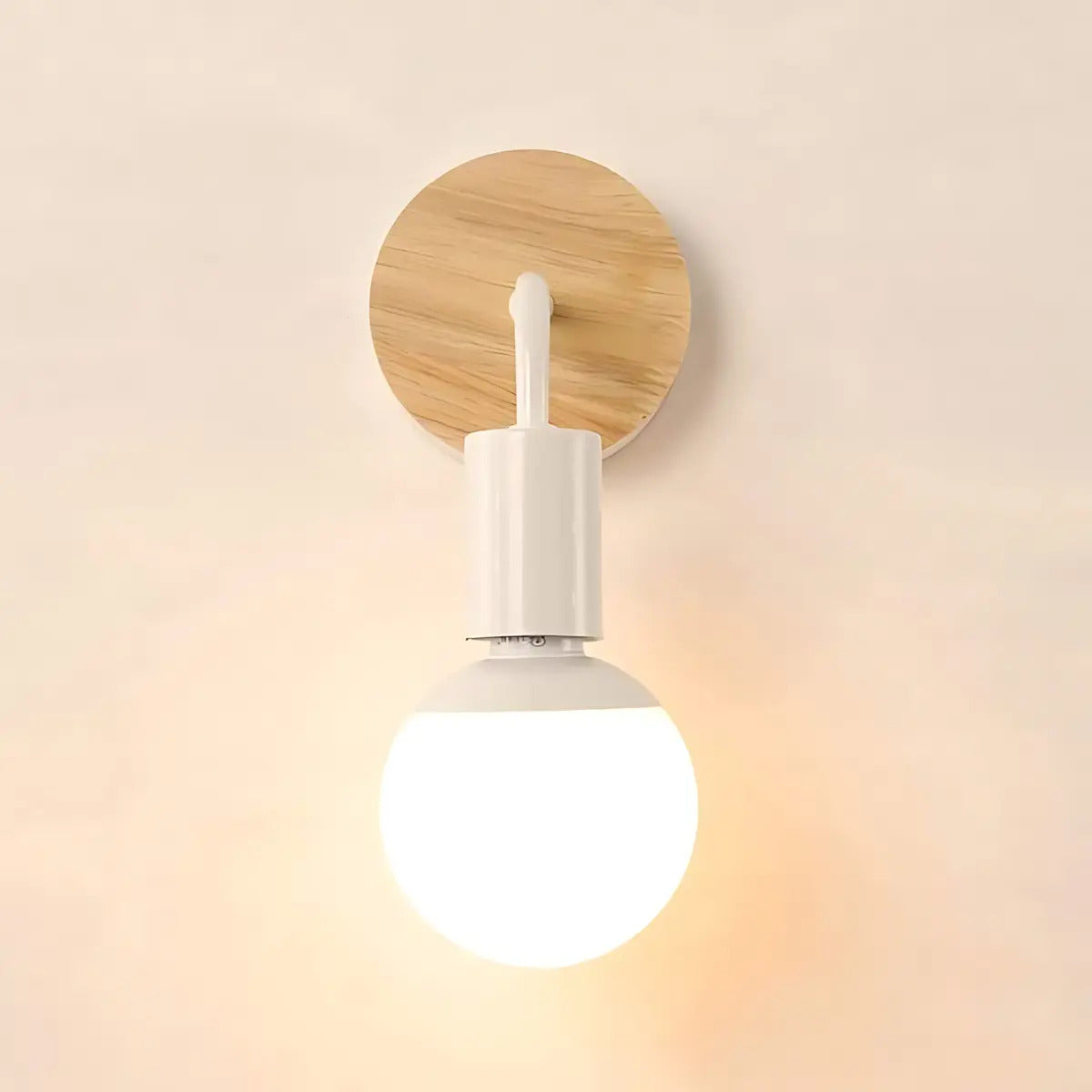 Pack x2 aplique lampara nordica de metal para pared Nairobi blanco
