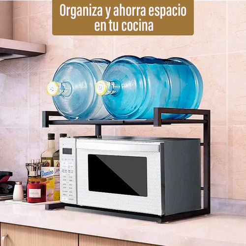 Rack Estante Organizador Extensible Cocina Mesada Microondas Negro