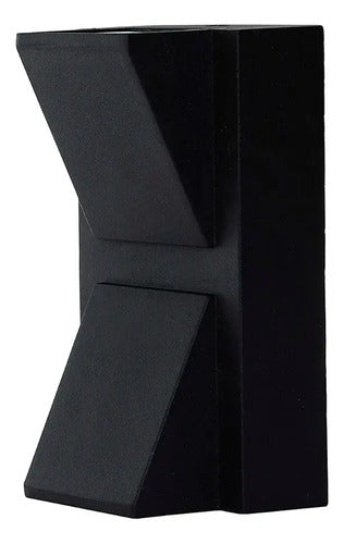 Aplique Exterior Jardin Con Led Integrado 6w Luz Metal Negro