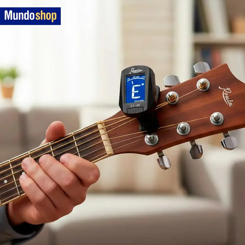 Afinador digital para guitarra tipo clip musica