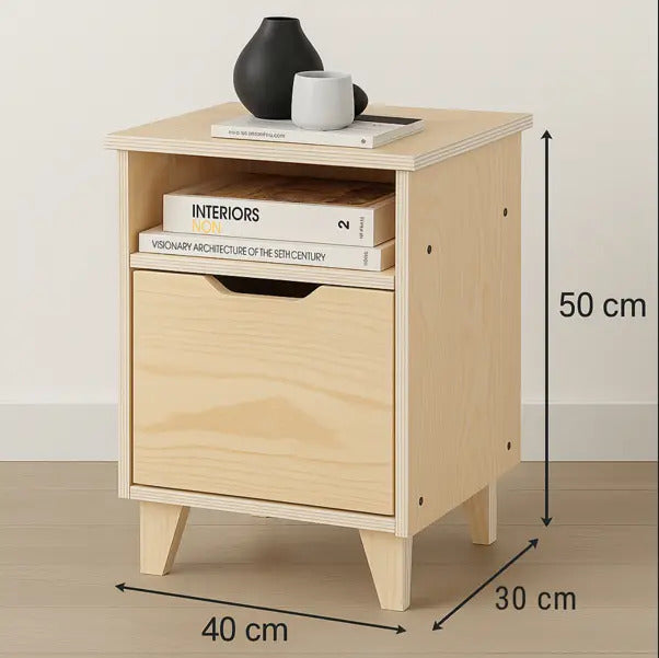 Mesas de luz 18mm madera nordica dormitorio moderna