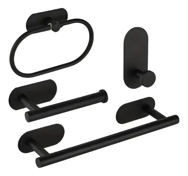 Set de baño 4 piezas acero inoxidable montaje en pared