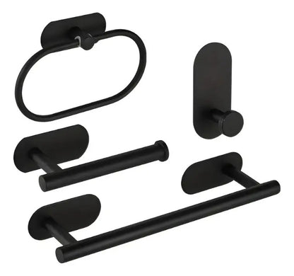 Set de baño 4 piezas acero inoxidable montaje en pared