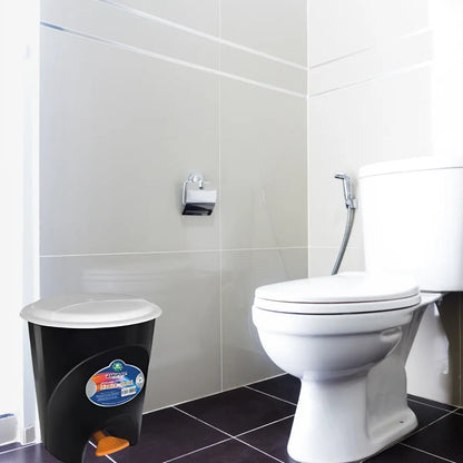 Papelera tacho contenedor basurero de cocina 30lts negro