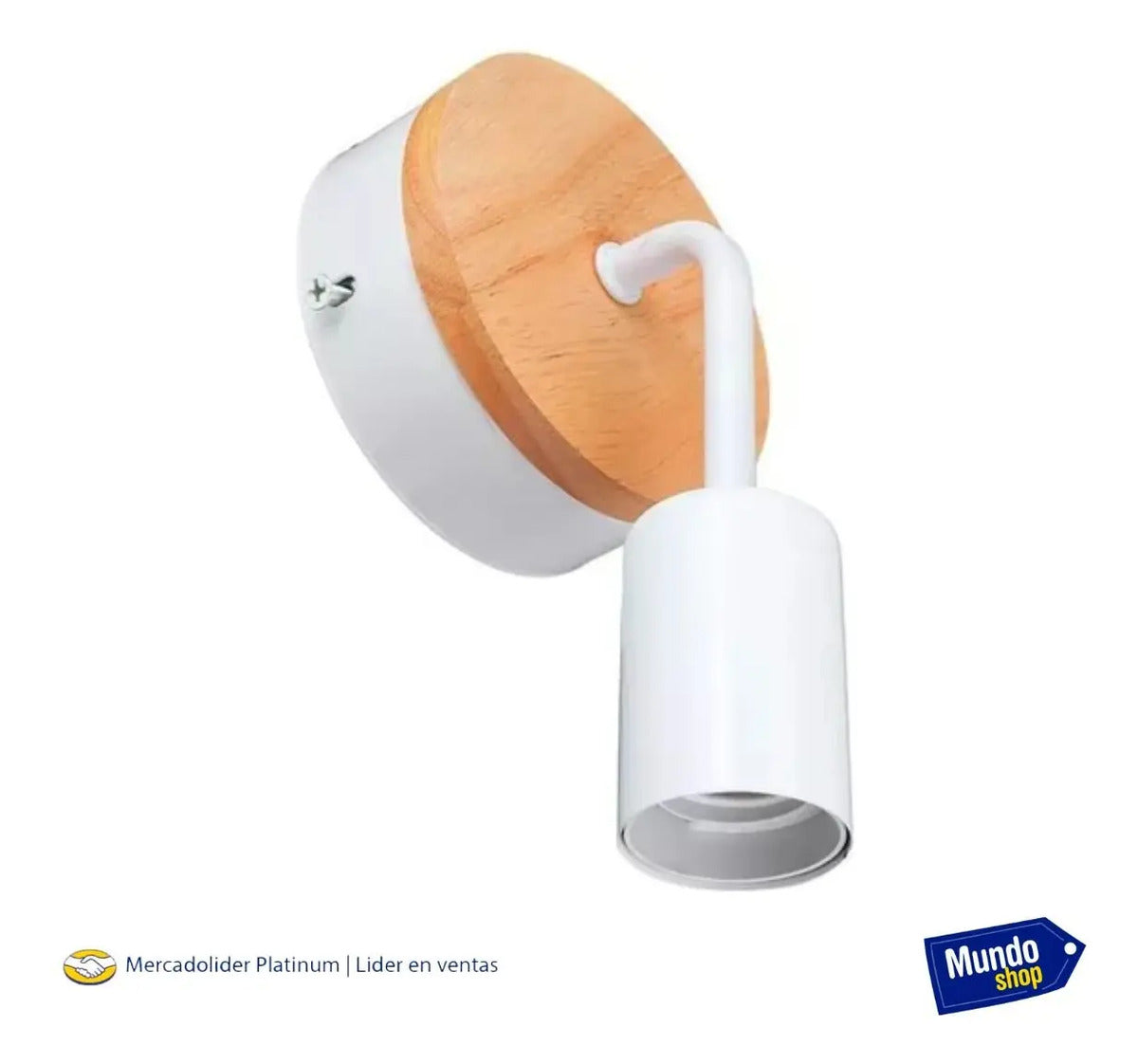 Pack x2 aplique nordico metal madera vintage + lampara