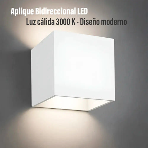 Aplique Bidireccional Pared Exterior Led Jardin Calidad