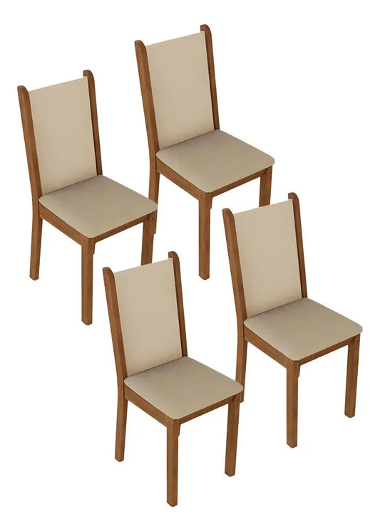 Sillas comedor tipo rustico tapizado living x4
