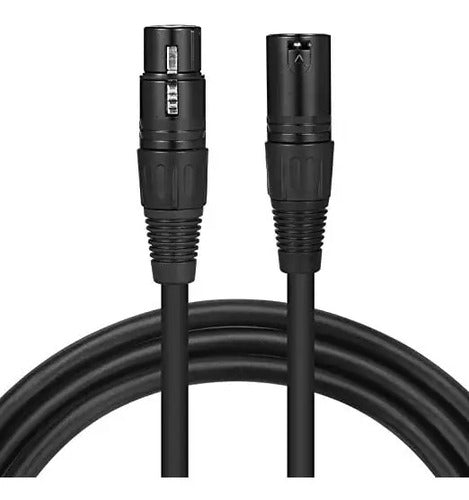 Cable Para Micrófono 5 Metros Audio Color Negro