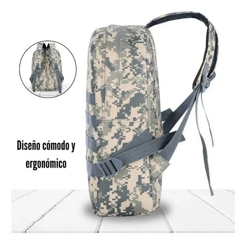 Mochila Urbana Táctica Militar Gris Militar