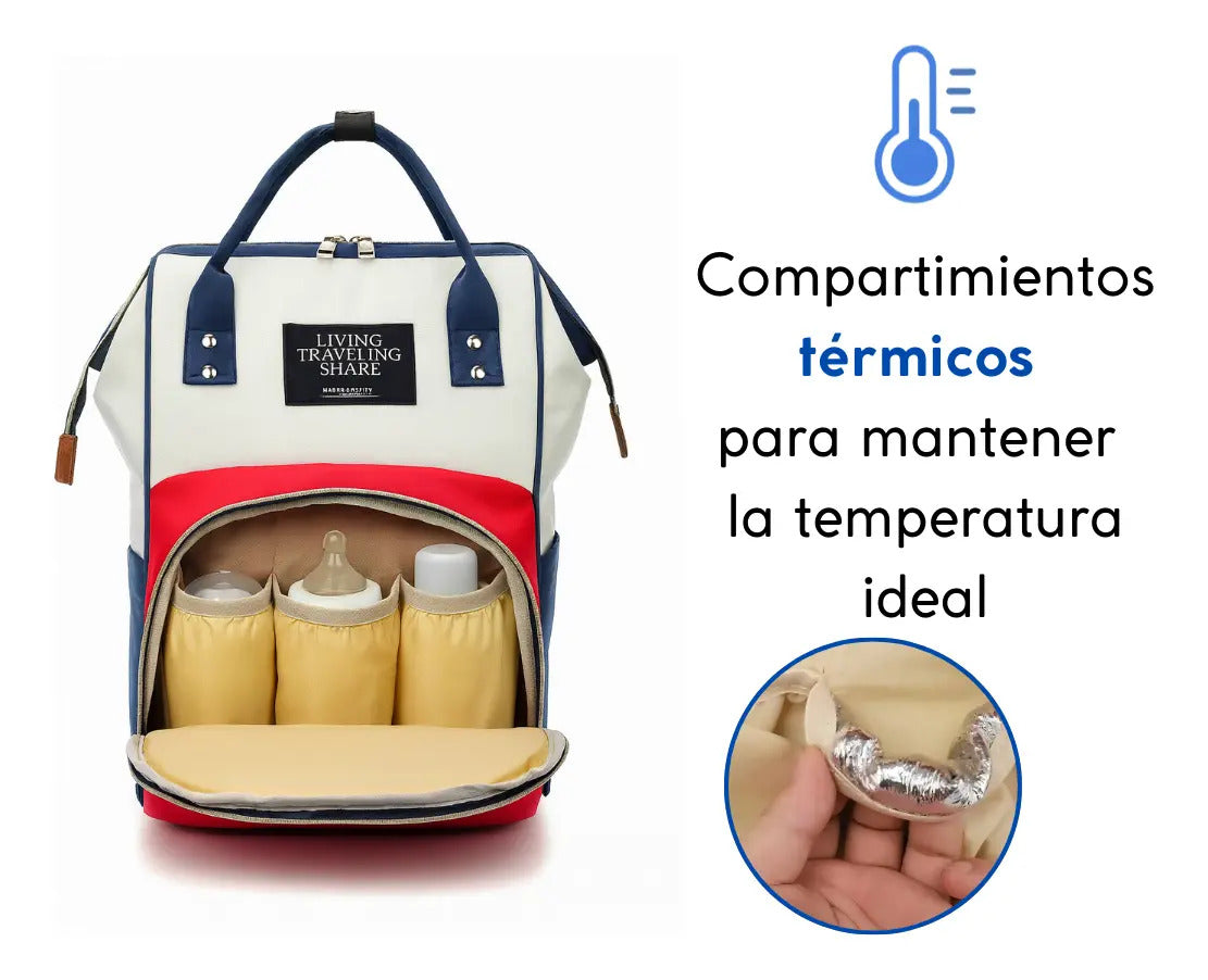 Bolso mochila maternal bebe resistente impermeable madre