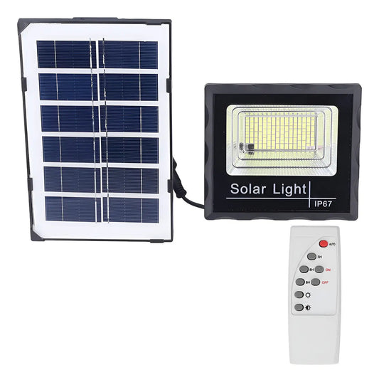 Foco reflector panel solar IP67 iluminacion calidad negro blanco frío
