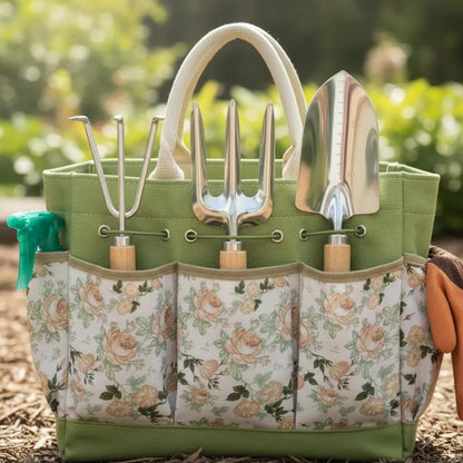 Kit herramientas de jardinería huerta 9 piezas + bolso