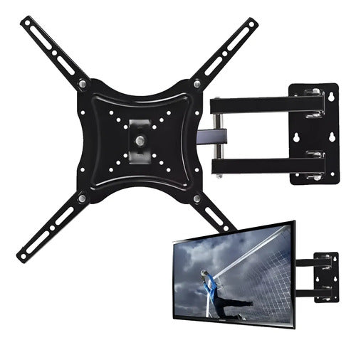 Soporte De Tv 14 A 55 Lcd Movil Con Giro Inclinación 180gr Negro