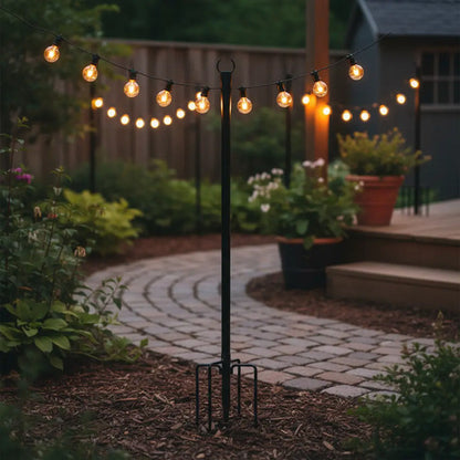 4 Postes De Luz De Acero Para Exterior Jardín Estilo Estaca