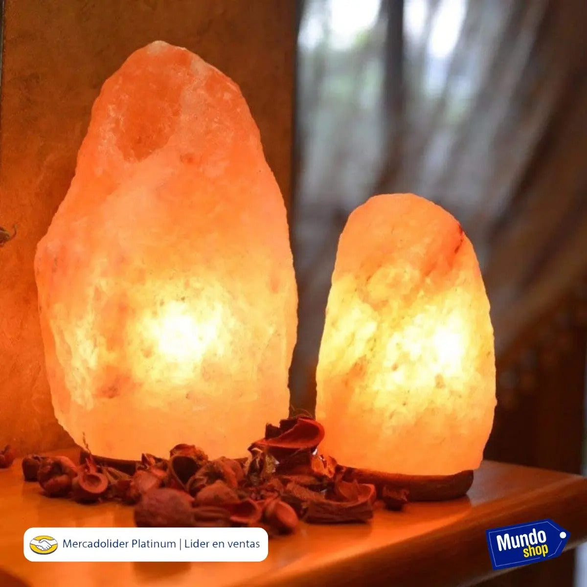 Lámparas de sal del Himalaya calidad 6 - 8kg originales