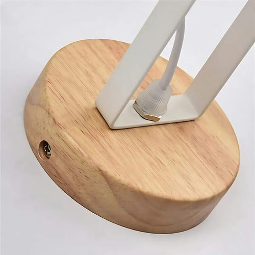 Lampara Aplique De Pared Nordico Metal Y Madera Moderno